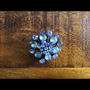 Blue pin brooch+pendant